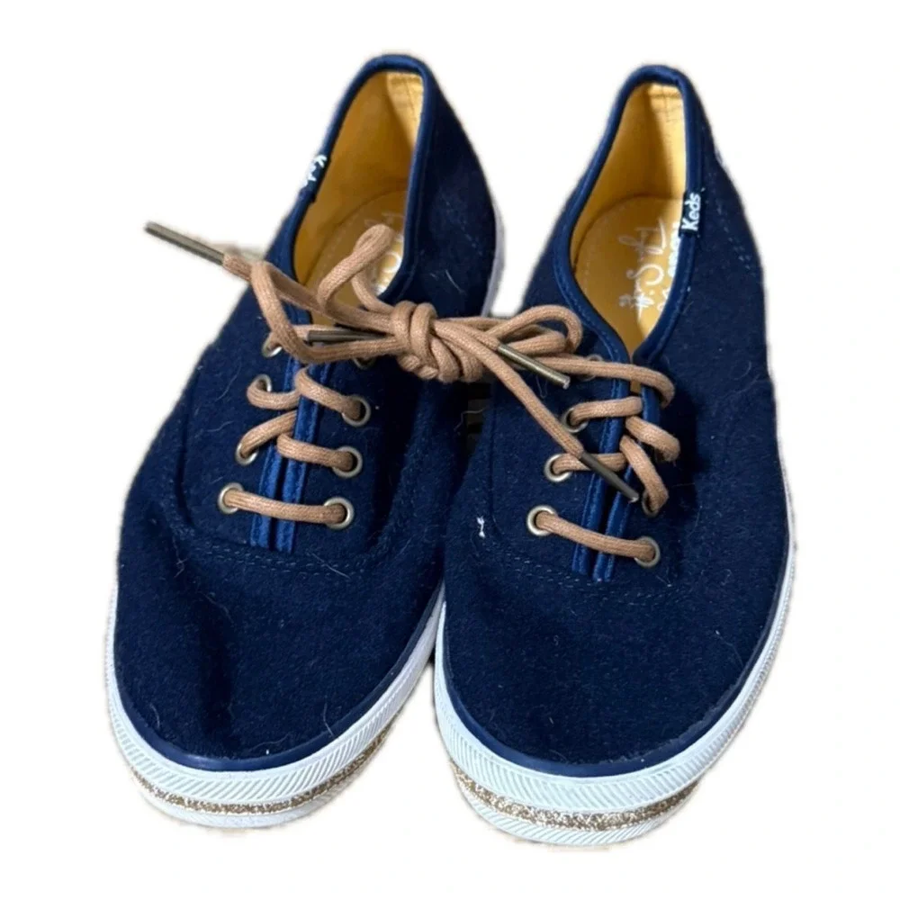 Keds Taylor Swift Navy Slip On Wool Canvas Sneakers Size 7.5 Limited Release